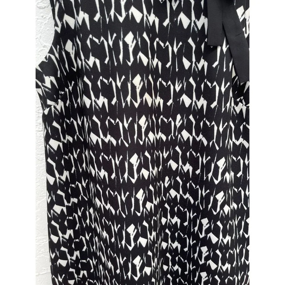 Karl Lagerfeld Womens Sleeveless Bowtie Detachable Collar A-Line Dress Black 6 - Picture 3 of 10